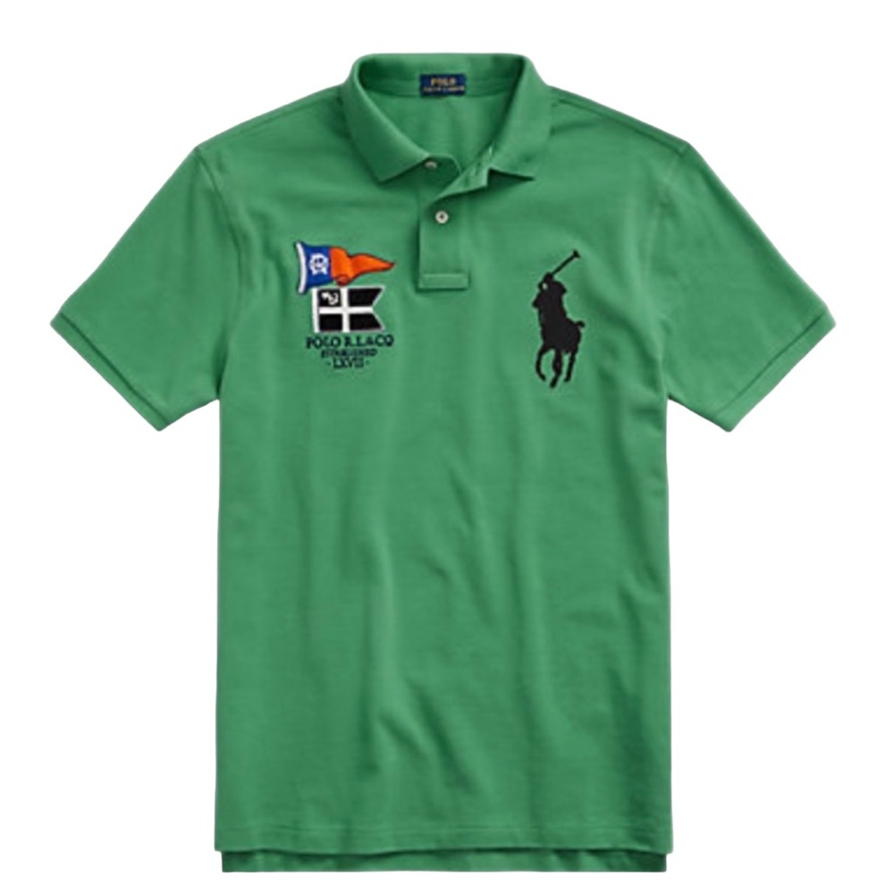 Polo Ralph Lauren Classic Fit Big Pony Mesh Polo Shirt NWT Green Men’s Large